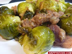 Bruxelles Sprouts with Ham and Beer Bruxelles Sprouts with Ham and Beer