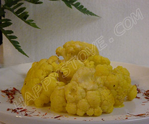 Oven Baked Cauliflowers with Saffron Sauce Oven Baked Cauliflowers with Saffron Sauce